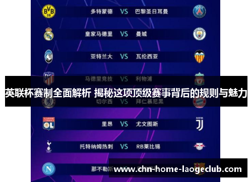 英联杯赛制全面解析 揭秘这项顶级赛事背后的规则与魅力